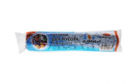 Мешки мусорные 180л, 88х110, 50мкм, Идеал   (рулон 10 шт)