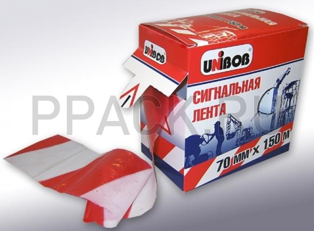Сигнальная лента Unibob 70мм х 150м