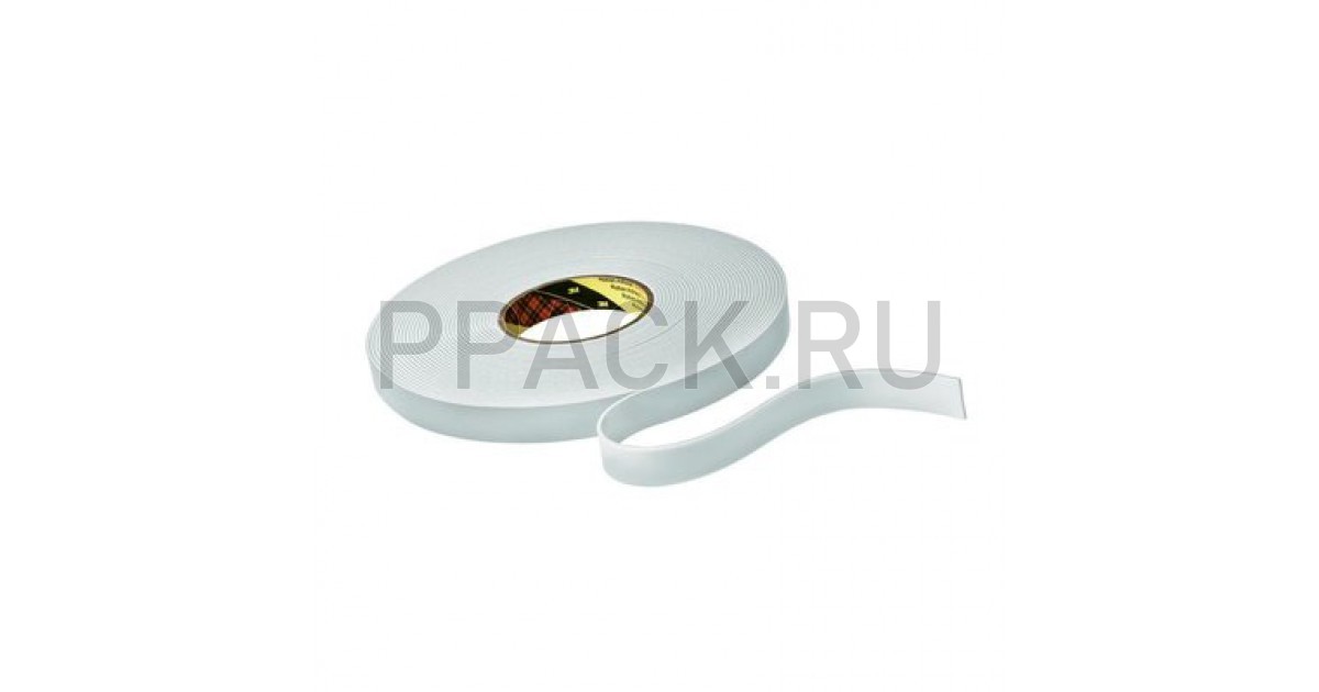 Двухсторонний Скотч 3М 9515W 9мм х 33м Белый